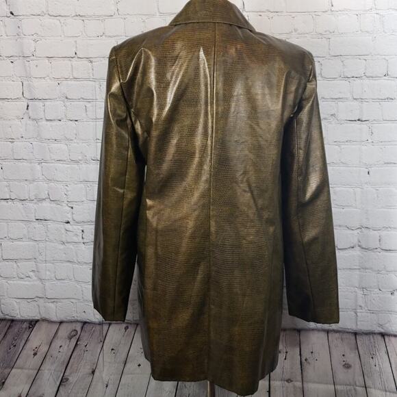 Chad Stevens Green Brown Snake Skin raincoat - Picture 5 of 7